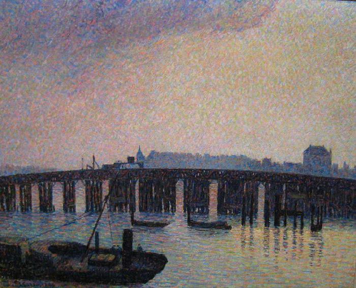 Camille Pissarro Le Vieux Pont de Chelsea, Londres